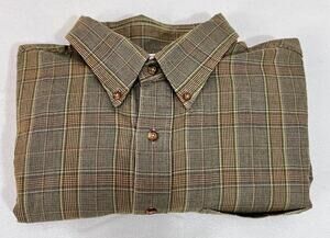 Brooks Brothers Mens Brown Plaid Long Sleeve Button Down Shirt XXL